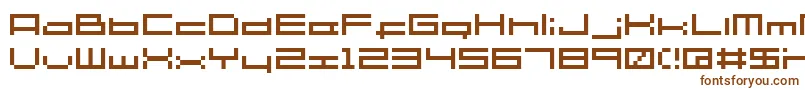 Shakagraphics06-fontti – ruskeat fontit valkoisella taustalla