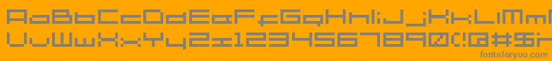 Shakagraphics06 Font – Gray Fonts on Orange Background