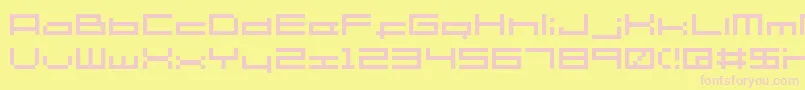 Czcionka Shakagraphics06 – różowe czcionki na żółtym tle