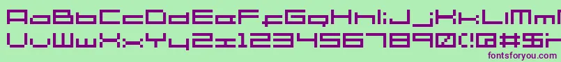 Shakagraphics06 Font – Purple Fonts on Green Background