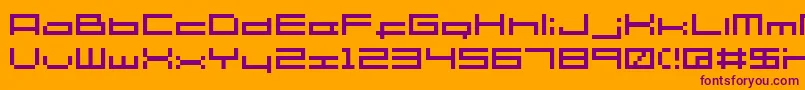 Shakagraphics06 Font – Purple Fonts on Orange Background