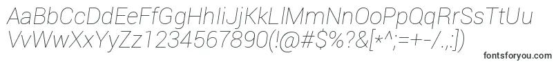 RobotoThinItalic Font – Fonts for Adobe Acrobat