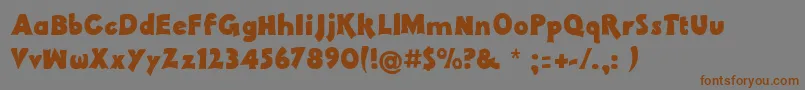 Pachyderm Font – Brown Fonts on Gray Background