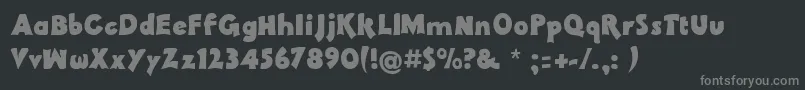 Pachyderm Font – Gray Fonts on Black Background