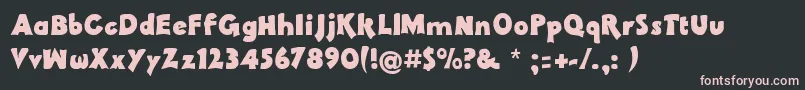 Pachyderm Font – Pink Fonts on Black Background