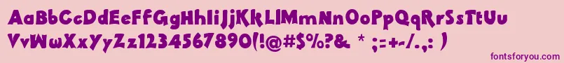 Pachyderm Font – Purple Fonts on Pink Background