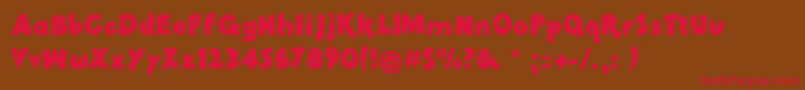 Pachyderm Font – Red Fonts on Brown Background