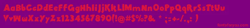 Pachyderm Font – Red Fonts on Purple Background