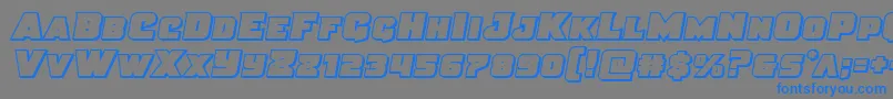 Justiceoutsemital Font – Blue Fonts on Gray Background