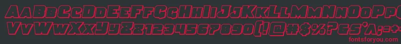 Justiceoutsemital Font – Red Fonts on Black Background