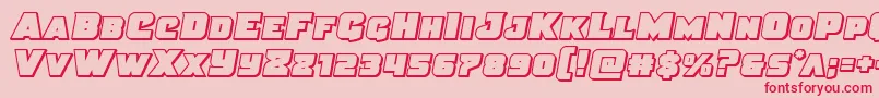 Justiceoutsemital Font – Red Fonts on Pink Background