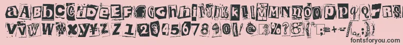 KingthingsExtortion Font – Black Fonts on Pink Background