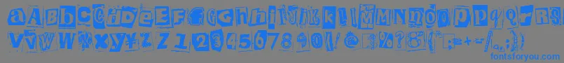 KingthingsExtortion Font – Blue Fonts on Gray Background