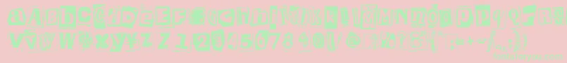 KingthingsExtortion Font – Green Fonts on Pink Background