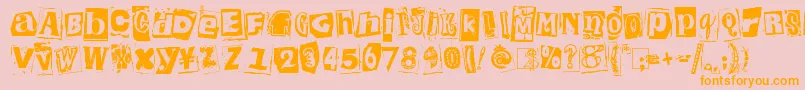KingthingsExtortion Font – Orange Fonts on Pink Background