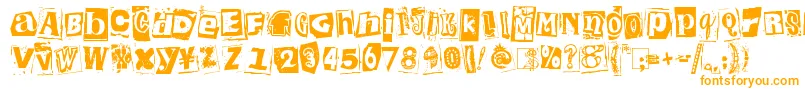 KingthingsExtortion Font – Orange Fonts on White Background