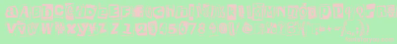KingthingsExtortion Font – Pink Fonts on Green Background