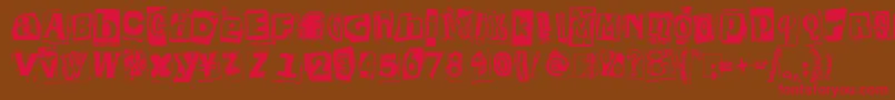 KingthingsExtortion Font – Red Fonts on Brown Background
