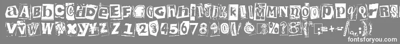 KingthingsExtortion Font – White Fonts on Gray Background