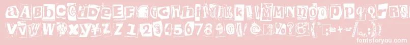 フォントKingthingsExtortion – ピンクの背景に白い文字