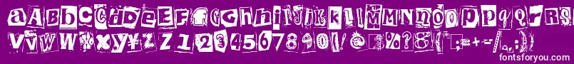 KingthingsExtortion Font – White Fonts on Purple Background