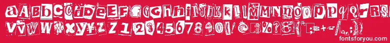 KingthingsExtortion Font – White Fonts on Red Background