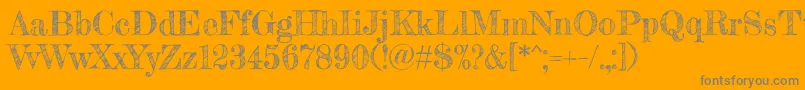 FrederickathegreatRegular Font – Gray Fonts on Orange Background