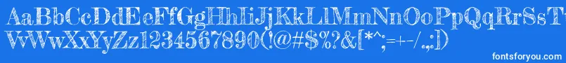 FrederickathegreatRegular Font – White Fonts on Blue Background