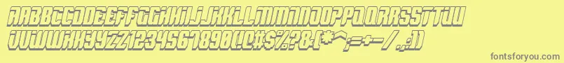 SpyhShadowItalic Font – Gray Fonts on Yellow Background