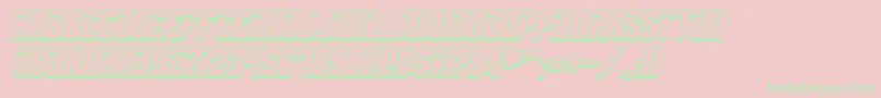 SpyhShadowItalic Font – Green Fonts on Pink Background