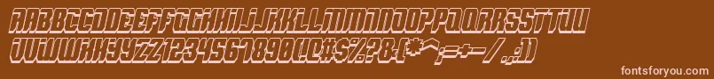 SpyhShadowItalic Font – Pink Fonts on Brown Background