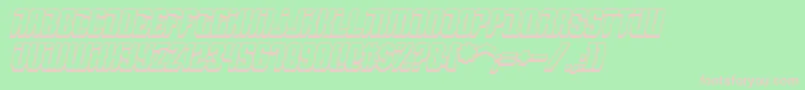 SpyhShadowItalic Font – Pink Fonts on Green Background