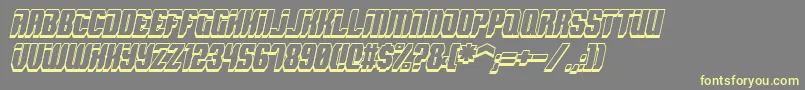 SpyhShadowItalic Font – Yellow Fonts on Gray Background