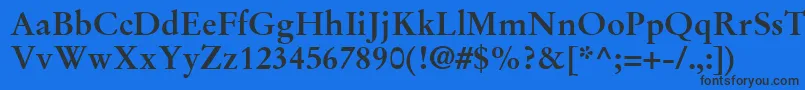 StempelGaramondLtBold Font – Black Fonts on Blue Background