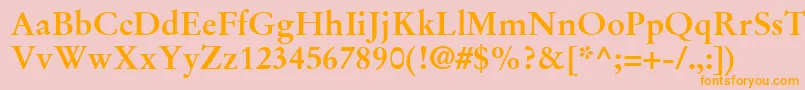 StempelGaramondLtBold Font – Orange Fonts on Pink Background