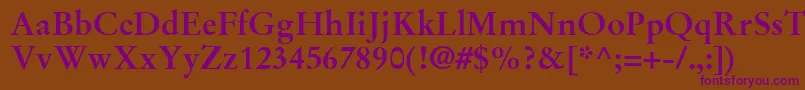 StempelGaramondLtBold Font – Purple Fonts on Brown Background
