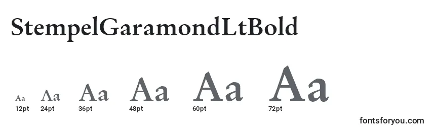 StempelGaramondLtBold Font Sizes