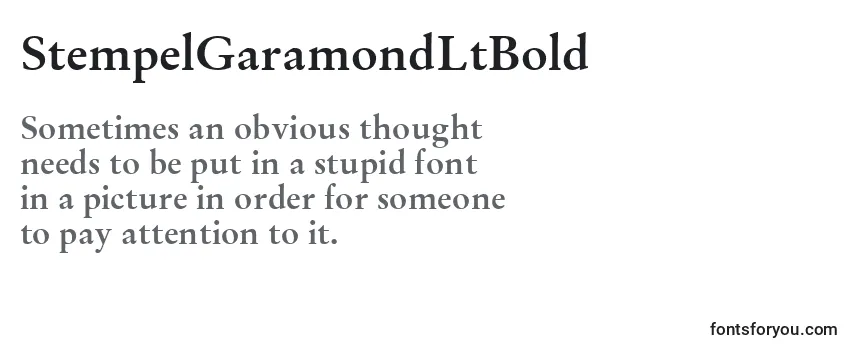 Review of the StempelGaramondLtBold Font