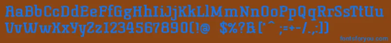 KorneuburgSlabBold Font – Blue Fonts on Brown Background