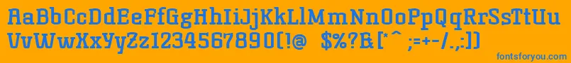 KorneuburgSlabBold Font – Blue Fonts on Orange Background