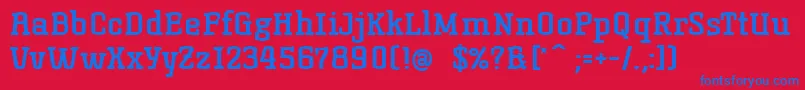 KorneuburgSlabBold Font – Blue Fonts on Red Background