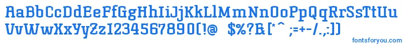 KorneuburgSlabBold Font – Blue Fonts on White Background