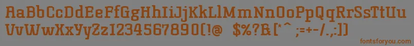 Weitere Informationen zur KorneuburgSlabBold-Schriftart KorneuburgSlabBold-Schriftart – Braune Schriften auf grauem Hintergrund