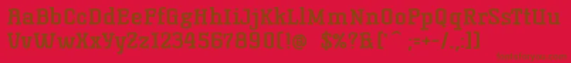 KorneuburgSlabBold Font – Brown Fonts on Red Background