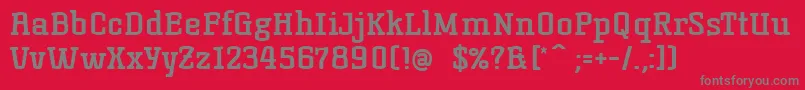 KorneuburgSlabBold Font – Gray Fonts on Red Background