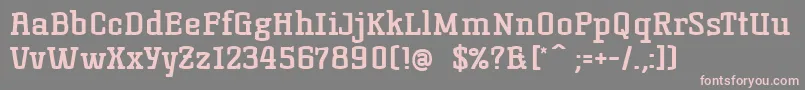 KorneuburgSlabBold Font – Pink Fonts on Gray Background