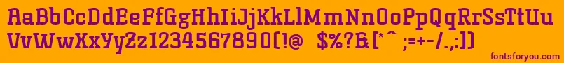 KorneuburgSlabBold Font – Purple Fonts on Orange Background