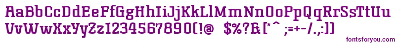 KorneuburgSlabBold Font – Purple Fonts on White Background