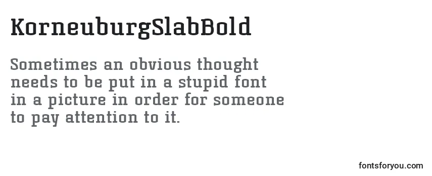 KorneuburgSlabBold Font