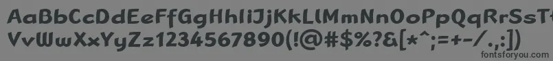 LinotypeRanaBold-Schriftart – Schwarze Schriften auf grauem Hintergrund